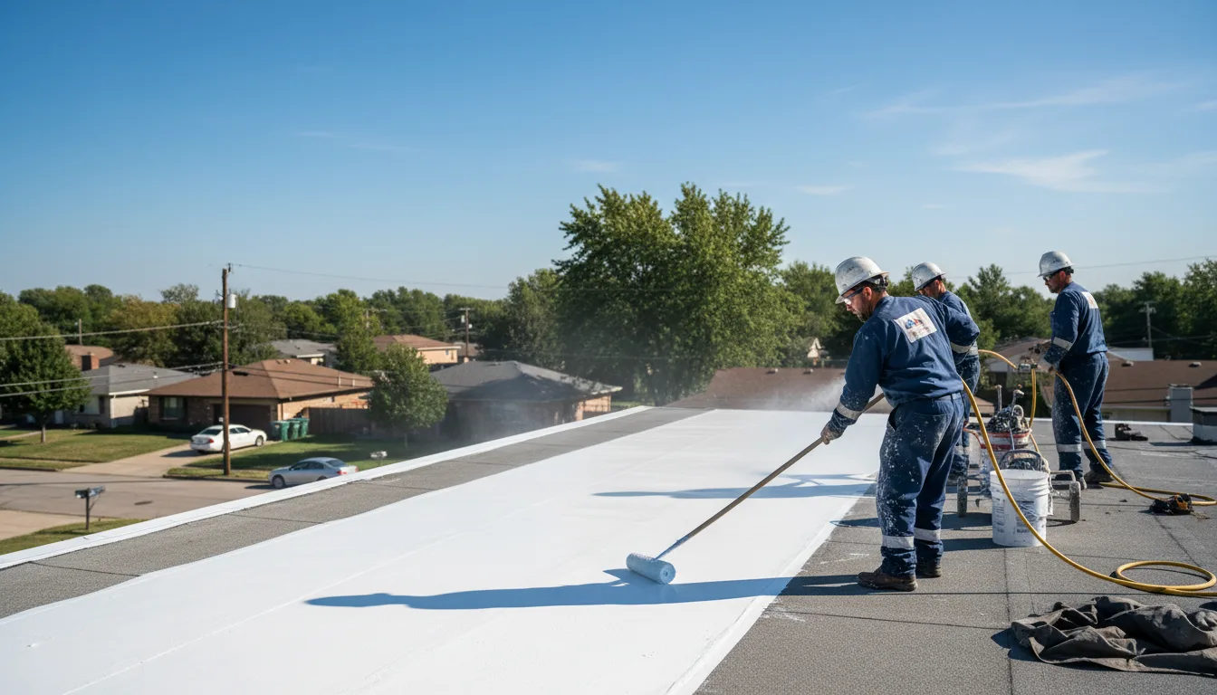 Commercial roof coating in Amistad, NM near me
